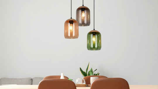 Handgefertigte recycelte Glas-Pendelleuchten